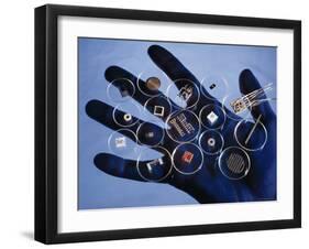 Handful of Microelectronic Parts-Fritz Goro-Framed Photographic Print