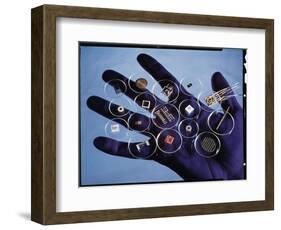 Handful of Microelectronic Parts-Fritz Goro-Framed Photographic Print