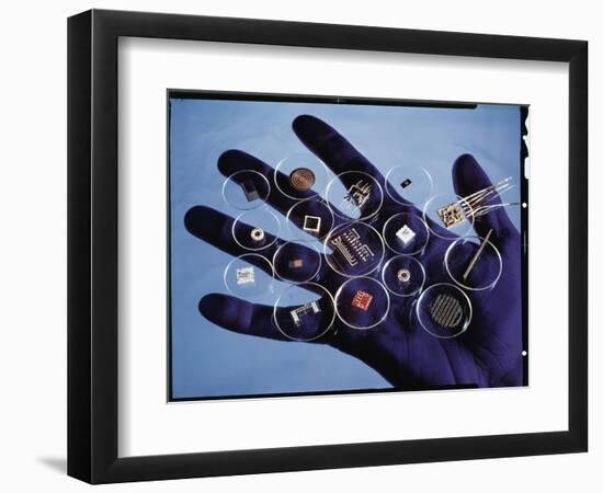 Handful of Microelectronic Parts-Fritz Goro-Framed Photographic Print