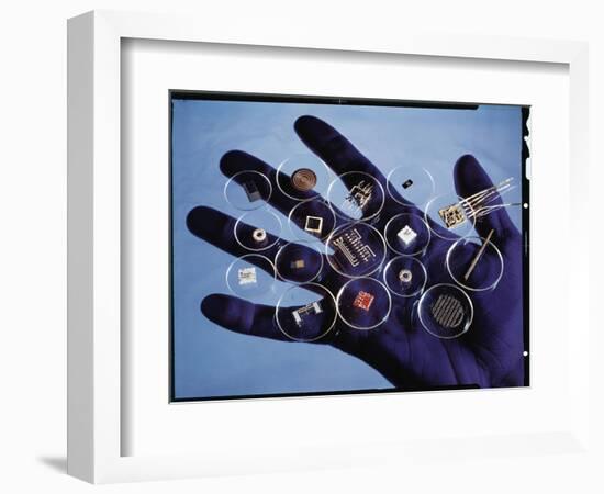 Handful of Microelectronic Parts-Fritz Goro-Framed Photographic Print
