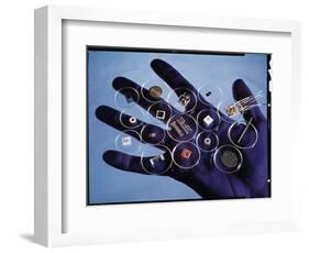 Handful of Microelectronic Parts-Fritz Goro-Framed Photographic Print