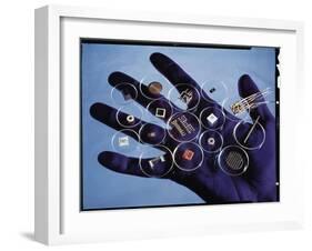 Handful of Microelectronic Parts-Fritz Goro-Framed Premium Photographic Print