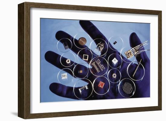 Handful of Microelectronic Parts-Fritz Goro-Framed Giclee Print