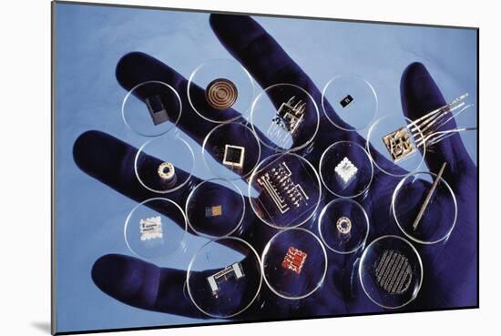 Handful of Microelectronic Parts-Fritz Goro-Mounted Giclee Print