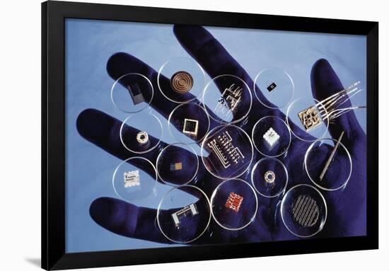 Handful of Microelectronic Parts-Fritz Goro-Framed Giclee Print