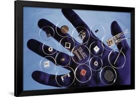 Handful of Microelectronic Parts-Fritz Goro-Framed Giclee Print