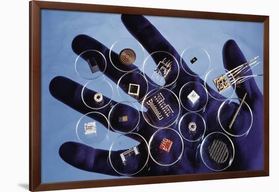 Handful of Microelectronic Parts-Fritz Goro-Framed Giclee Print