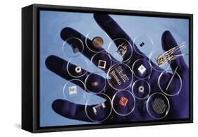 Handful of Microelectronic Parts-Fritz Goro-Framed Stretched Canvas