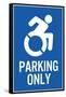 Handicapped Parking Only New Symbol Plastic Sign-null-Framed Stretched Canvas