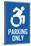 Handicapped Parking Only New Symbol Plastic Sign-null-Stretched Canvas