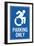 Handicapped Parking Only New Symbol Plastic Sign-null-Framed Art Print