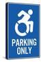 Handicapped Parking Only New Symbol Plastic Sign-null-Stretched Canvas