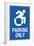 Handicapped Parking Only New Symbol Plastic Sign-null-Framed Art Print