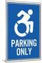 Handicapped Parking Only New Symbol Sign Poster-null-Mounted Poster