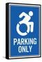 Handicapped Parking Only New Symbol Sign Poster-null-Framed Stretched Canvas