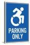 Handicapped Parking Only New Symbol Sign Poster-null-Stretched Canvas