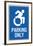 Handicapped Parking Only New Symbol-null-Framed Art Print