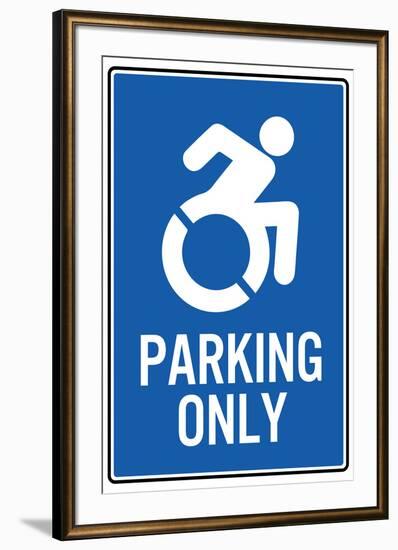 Handicapped Parking Only New Symbol-null-Framed Art Print