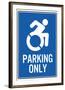 Handicapped Parking Only New Symbol-null-Framed Art Print