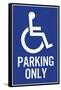 Handicapped Parking Only Plastic Sign-null-Framed Stretched Canvas