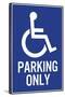 Handicapped Parking Only Plastic Sign-null-Stretched Canvas