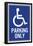 Handicapped Parking Only Sign Poster-null-Framed Poster