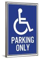 Handicapped Parking Only Sign Poster-null-Framed Poster