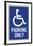 Handicapped Parking Only-null-Framed Art Print