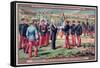 Handing over the Flag to the Expeditionary Troops, Madagascar, 1883-1896-null-Framed Stretched Canvas