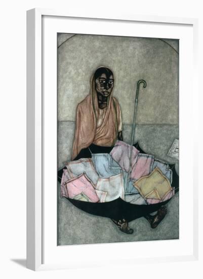 Handkerchief Seller, 1983-Shanti Panchal-Framed Giclee Print