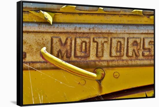 Handle on old truck detail in Sprague, Washington State-Darrell Gulin-Framed Stretched Canvas