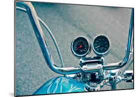 Handlebars and Gauges on Harley Davidson-null-Mounted Poster