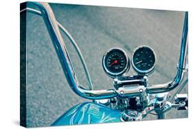 Handlebars and Gauges on Harley Davidson-null-Stretched Canvas