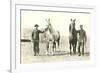 Handlers with Sturdy Horses-null-Framed Art Print