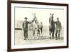 Handlers with Sturdy Horses-null-Framed Art Print