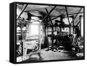 Handloom Weaver, Kidderminster-English Photographer-Framed Stretched Canvas