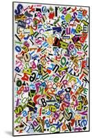 Handmade Alphabet Collage Of Magazine Letters-donatas1205-Mounted Art Print