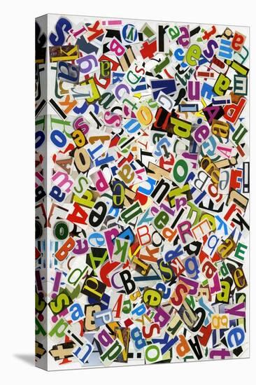 Handmade Alphabet Collage Of Magazine Letters-donatas1205-Stretched Canvas