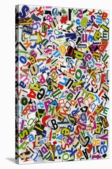 Handmade Alphabet Collage Of Magazine Letters-donatas1205-Stretched Canvas