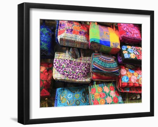 Handmade Bags, Handicraft Market, Oaxaca City, Oaxaca, Mexico, North America-Wendy Connett-Framed Photographic Print