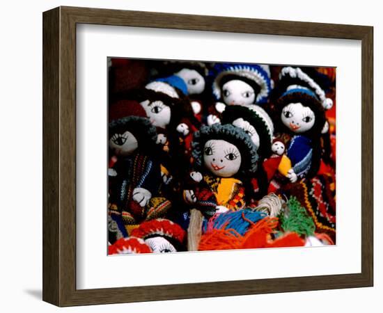 Handmade Dolls Made from Local Wool, Pisac Market, Peru-Cindy Miller Hopkins-Framed Photographic Print