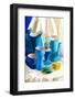 Handpainted Still Life with Jugs and Kerosene Lamp-VvoeVale-Framed Photographic Print