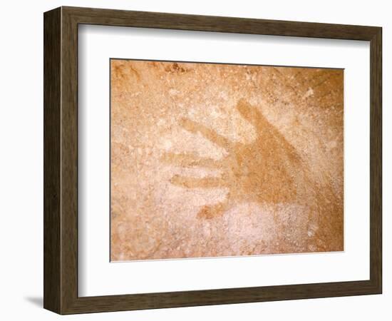 Handprint, Aboriginal Paintings, Raft Point, The Kimberly, Australia-Connie Bransilver-Framed Photographic Print