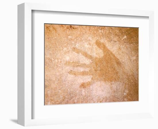 Handprint, Aboriginal Paintings, Raft Point, The Kimberly, Australia-Connie Bransilver-Framed Photographic Print