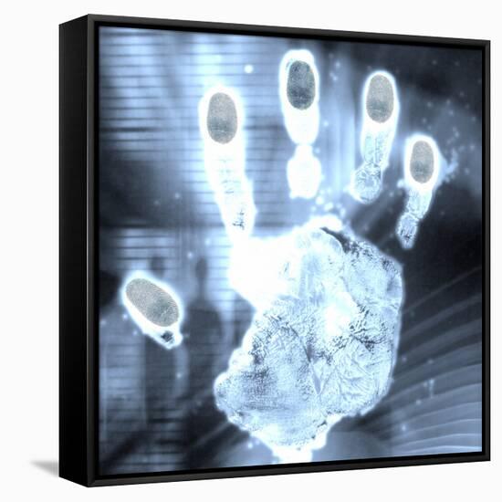 Handprint Forensics-PASIEKA-Framed Stretched Canvas