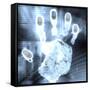 Handprint Forensics-PASIEKA-Framed Stretched Canvas