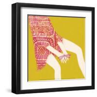 Hands And Dragonfly-Nicole De Rueda-Framed Art Print