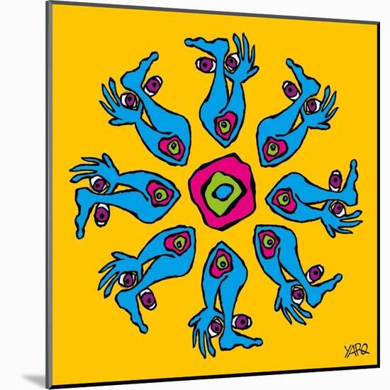 Hands and Feet Mandala-Yaro-Mounted Art Print