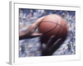 Hands Grabbing a Basketball-null-Framed Photographic Print