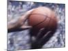 Hands Grabbing a Basketball-null-Mounted Photographic Print